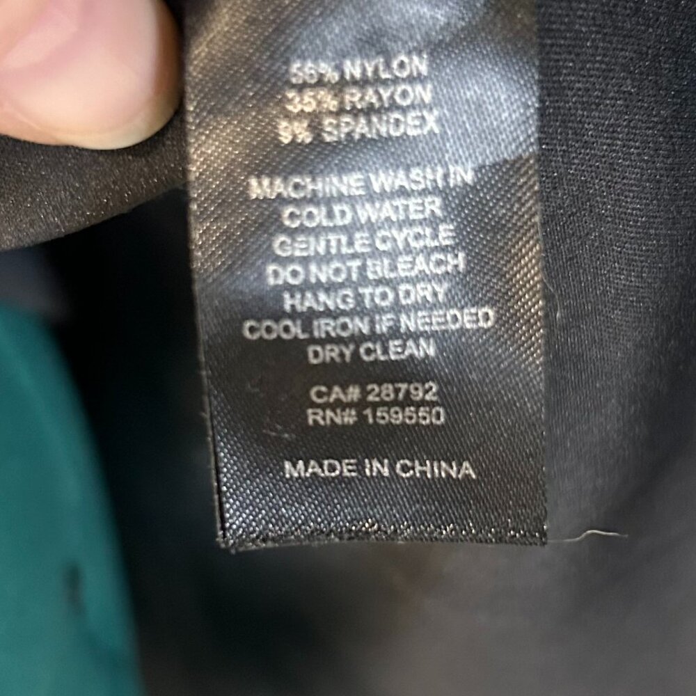 Carolina Belle Long Black Nylon Rayon Spandex Jacket Large - Picture 7 of 9